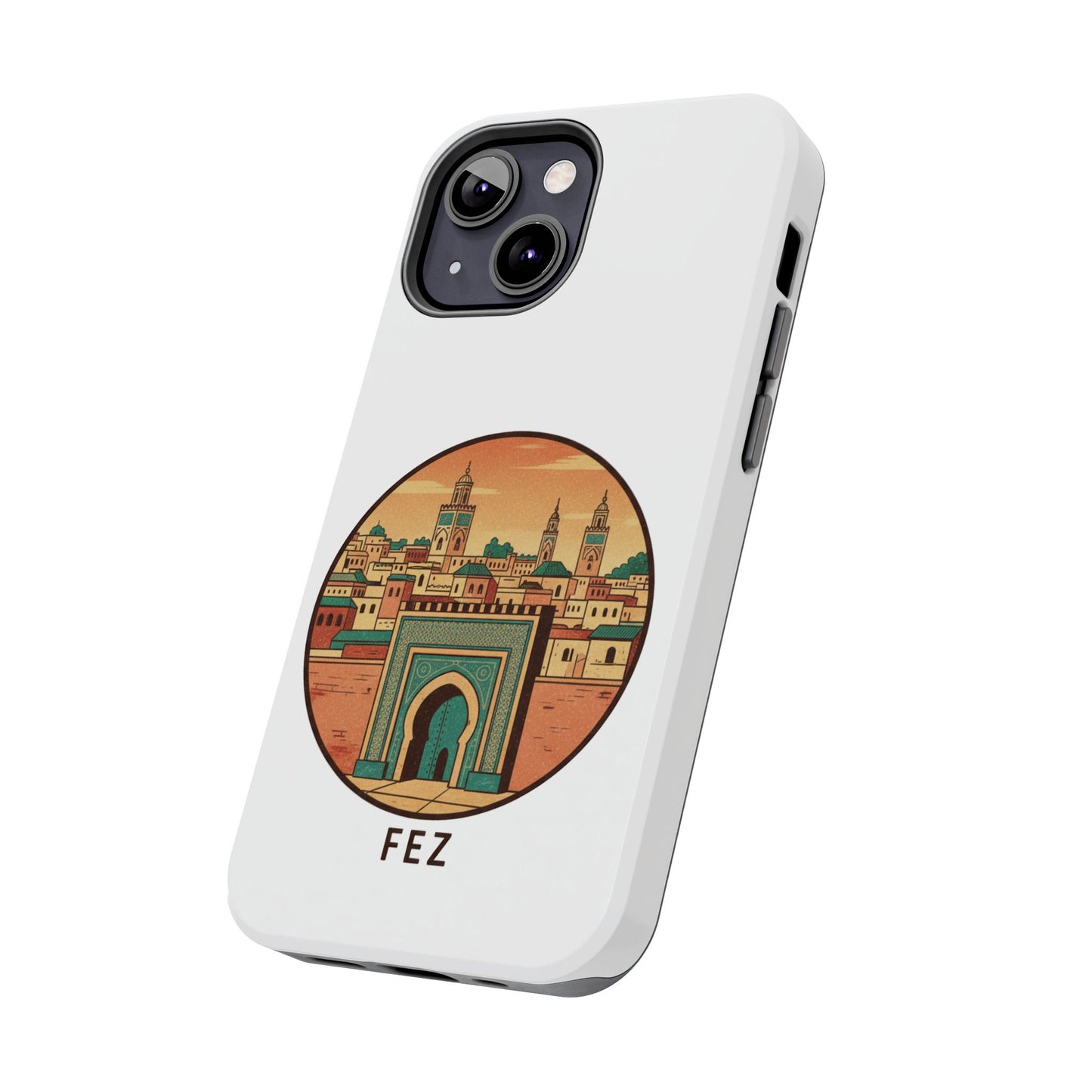 Étui de téléphone résistant Fez City — Étui de téléphone de voyage motif arche marocaine