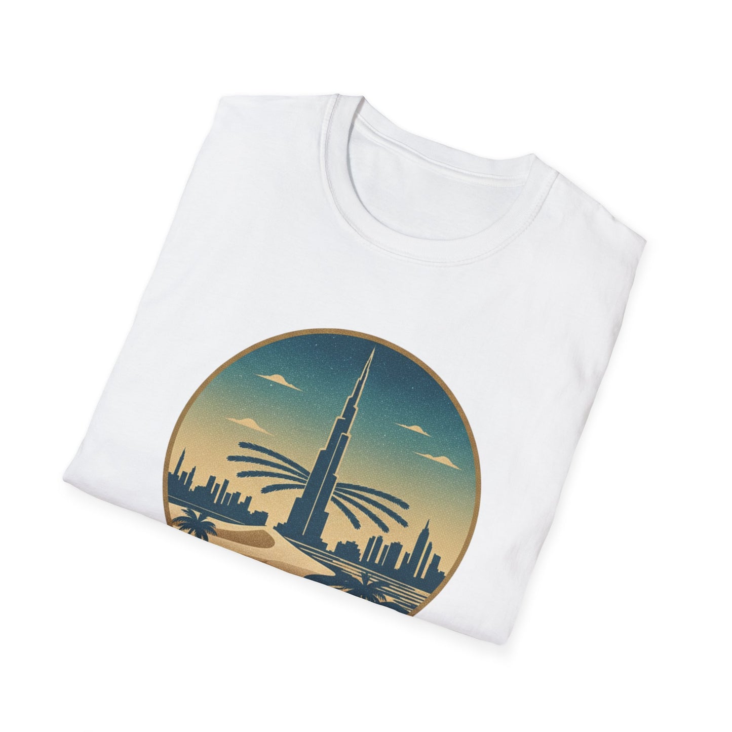 Dubai Skyline T-Shirt – Vintage Burj Khalifa Travel Tee