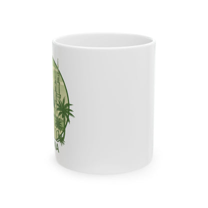 Medina Mosque Ceramic Mug – Green Islamic Landmark Coffee Cup (11oz, 15oz)