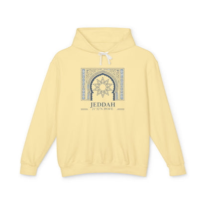 Jeddah Architectural Mandala Hoodie — Middle Eastern Travel Souvenir Sweatshirt