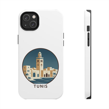 Coque de téléphone motif paysage urbain de Tunis — Coque de protection résistante pour iPhone
