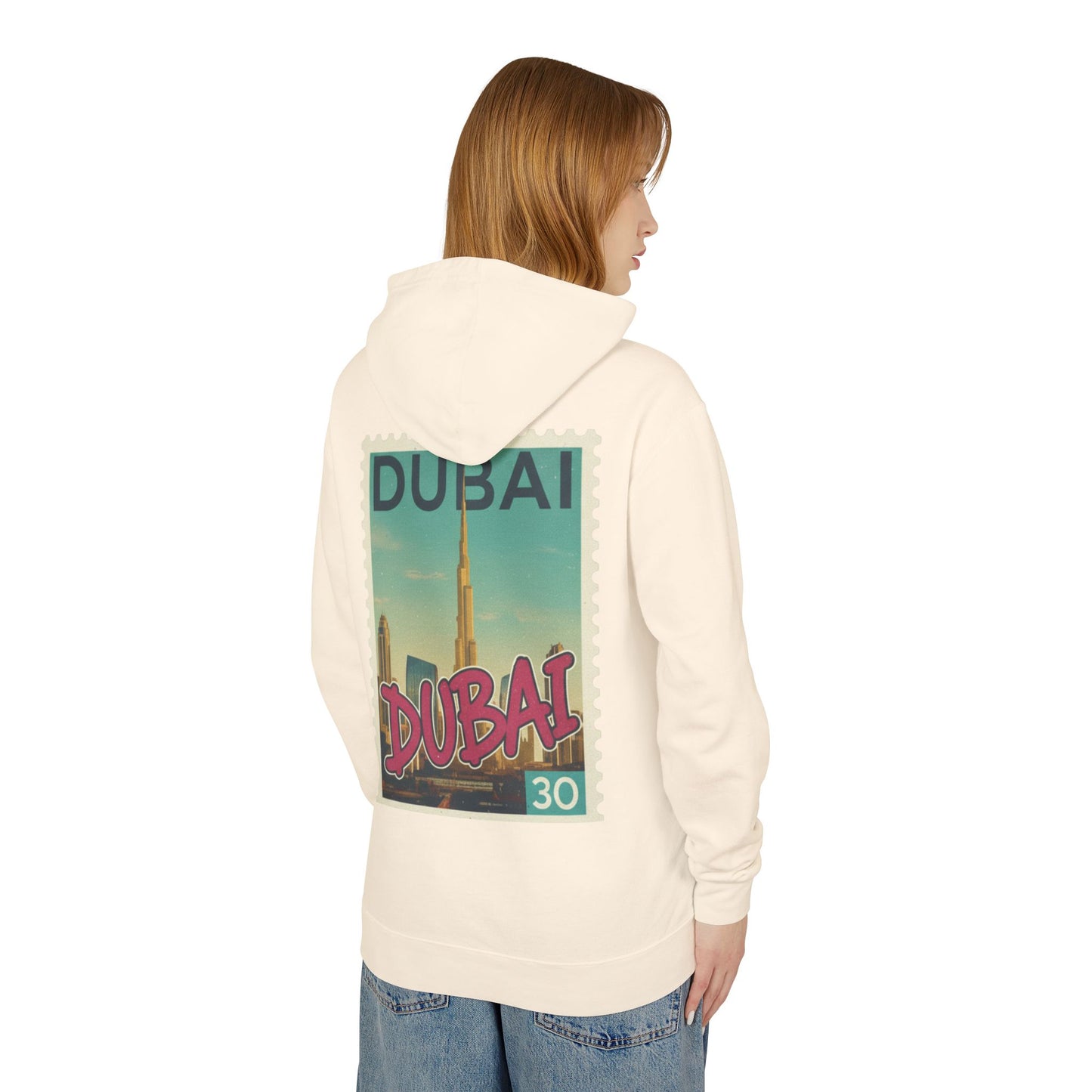Dubai Vintage Postage Stamp Hoodie – Travel Souvenir Sweatshirt