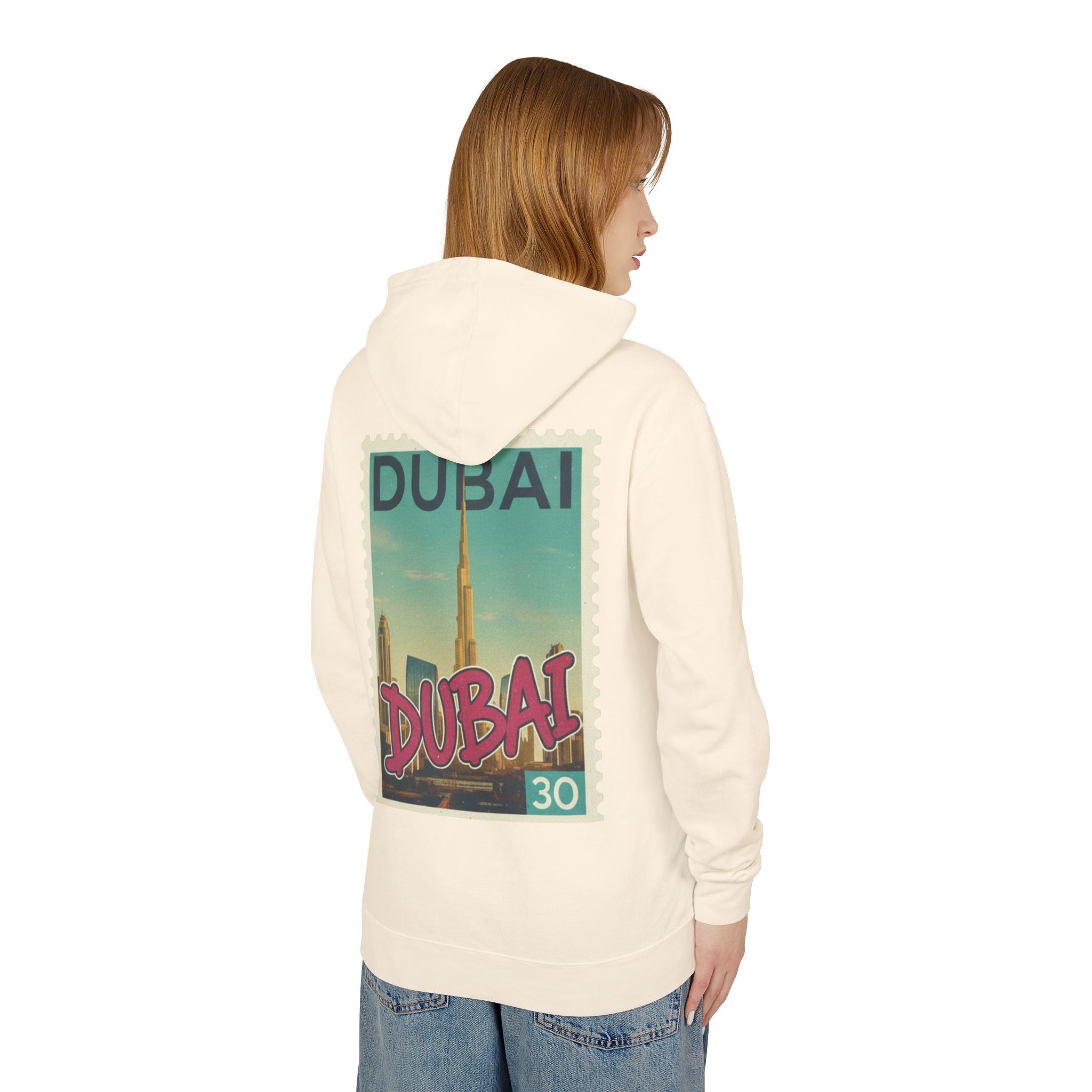 Dubai Vintage Postage Stamp Hoodie – Travel Souvenir Sweatshirt