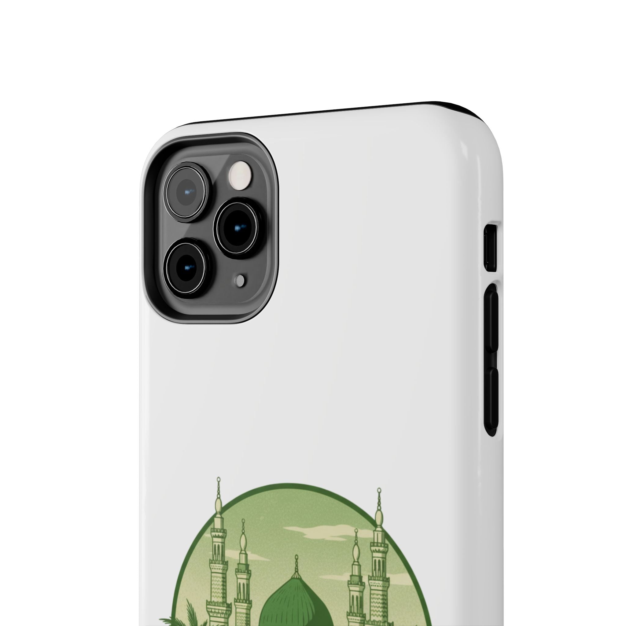 Medina Mosque Tough Phone Case – Islamic Landmark Green Phone Cover