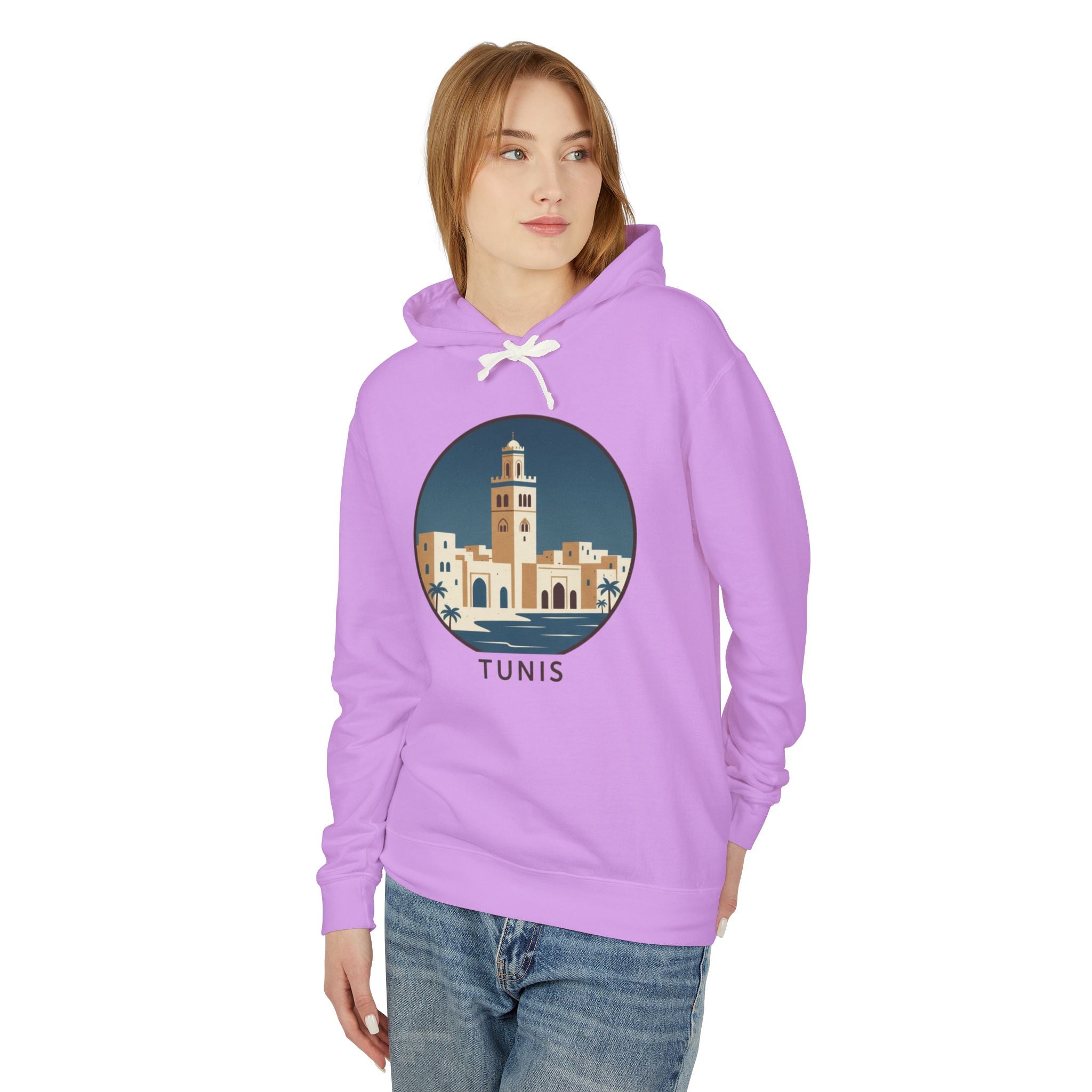Tunis Skyline Hoodie — Minimalist Tunis Travel Sweatshirt