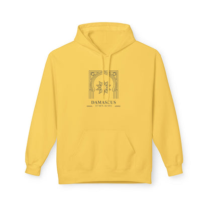 Damascus Heritage Hoodie — Minimal Middle Eastern Motif