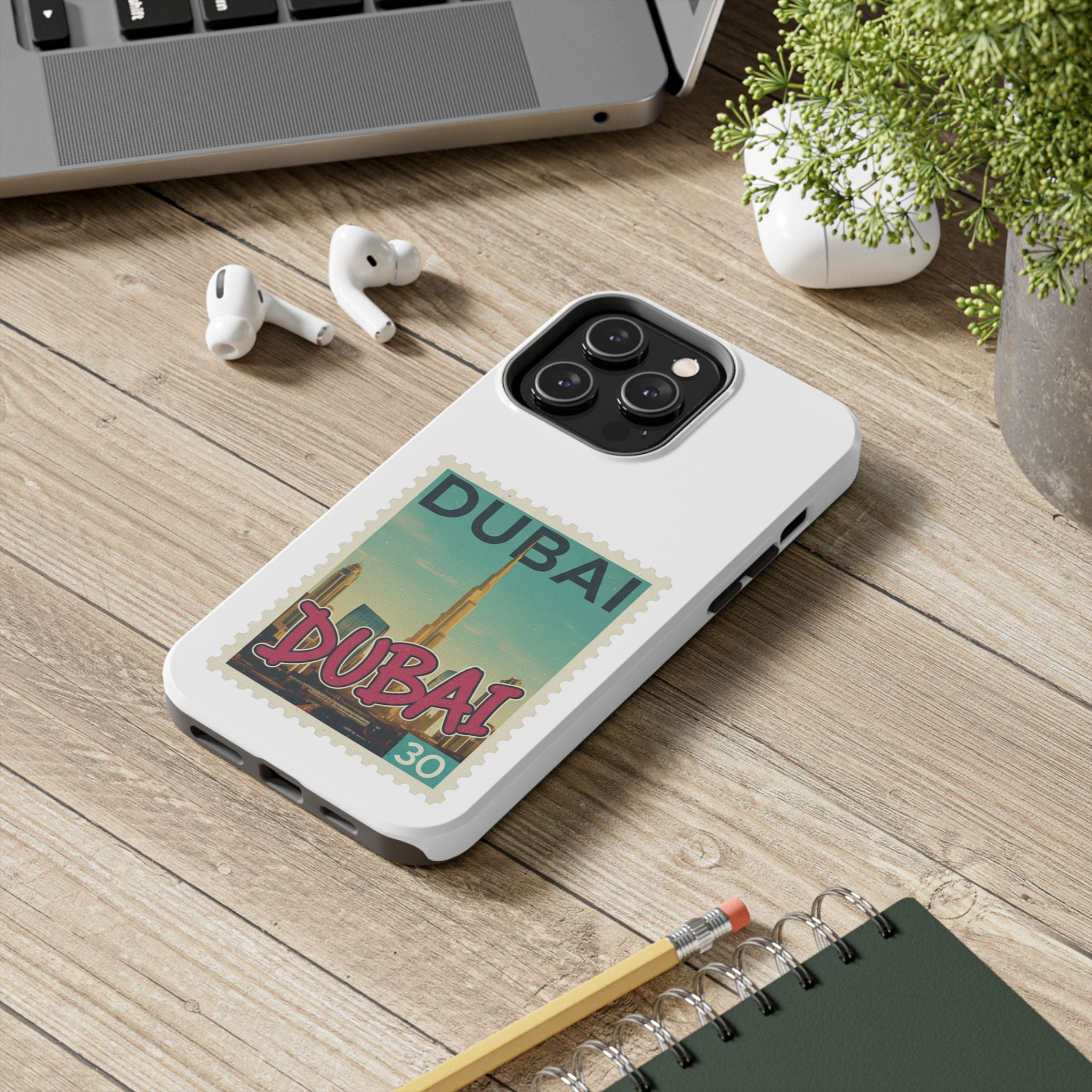Dubai Postage Stamp Phone Case — Travel-Inspired Tough iPhone Case
