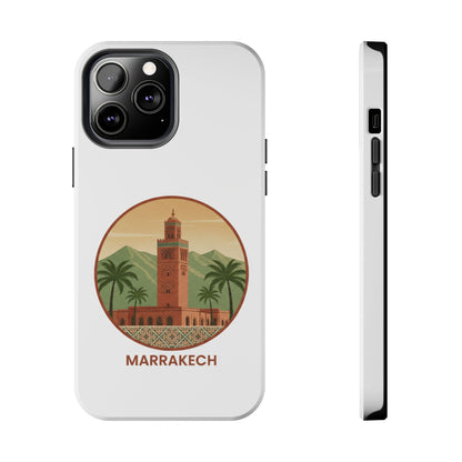 Marrakech Travel Phone Case — Vintage Moroccan Koutoubia Tower Design
