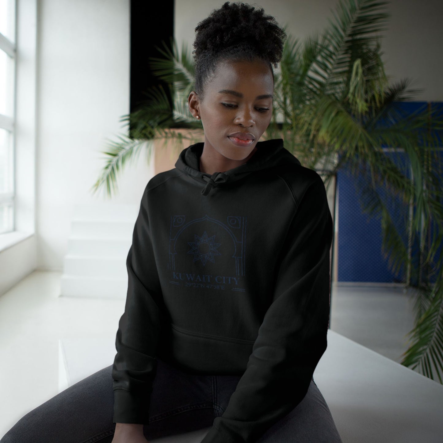 Kuwait City Architectural Hoodie — Minimalist Middle East Travel Sweatshirt