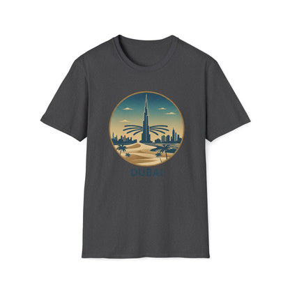 Dubai Skyline T-Shirt – Vintage Burj Khalifa Travel Tee