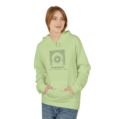 Damascus Heritage Hoodie — Minimal Middle Eastern Motif