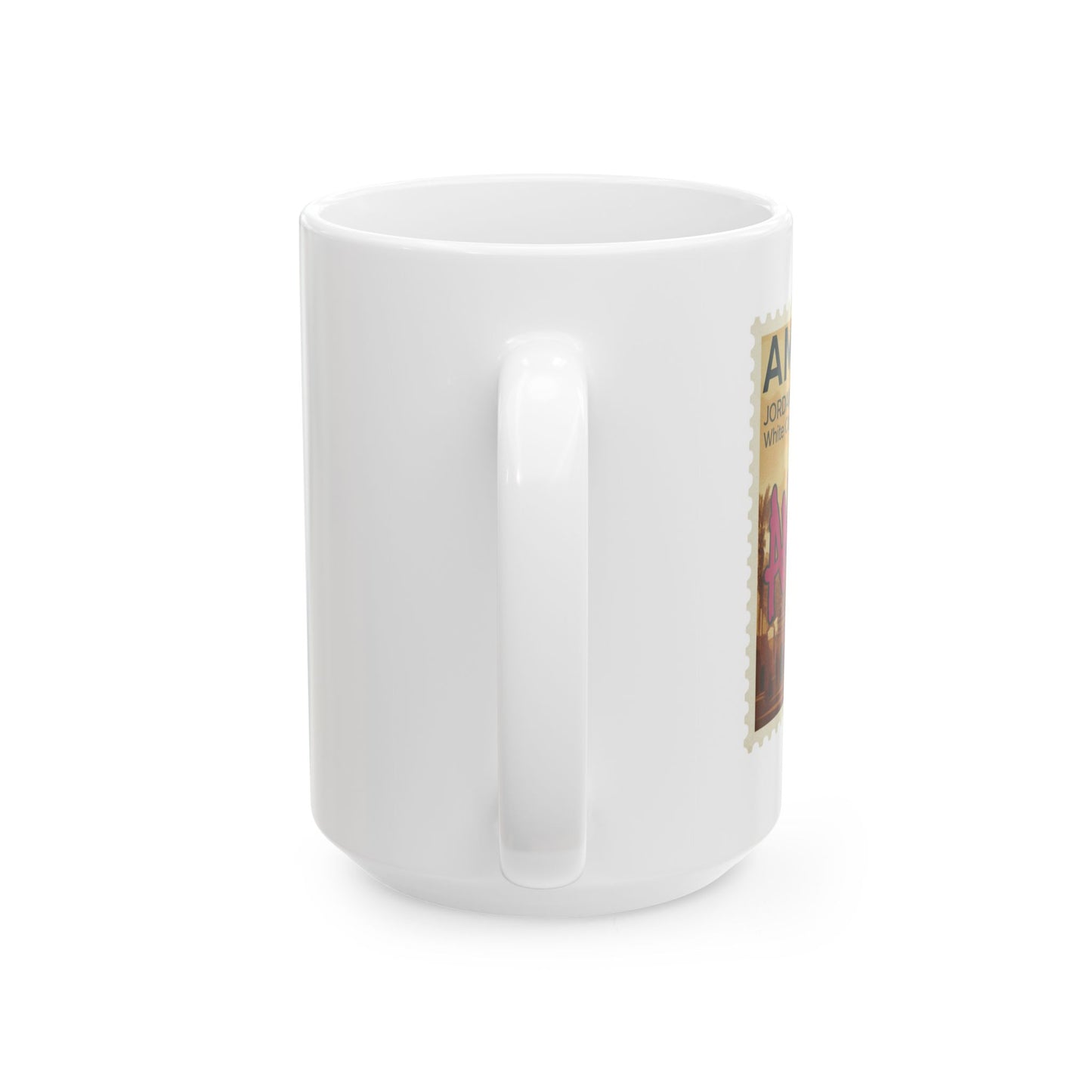 Amman Jordan Stamp Ceramic Mug — Vintage Travel Coffee Cup (11oz/15oz)
