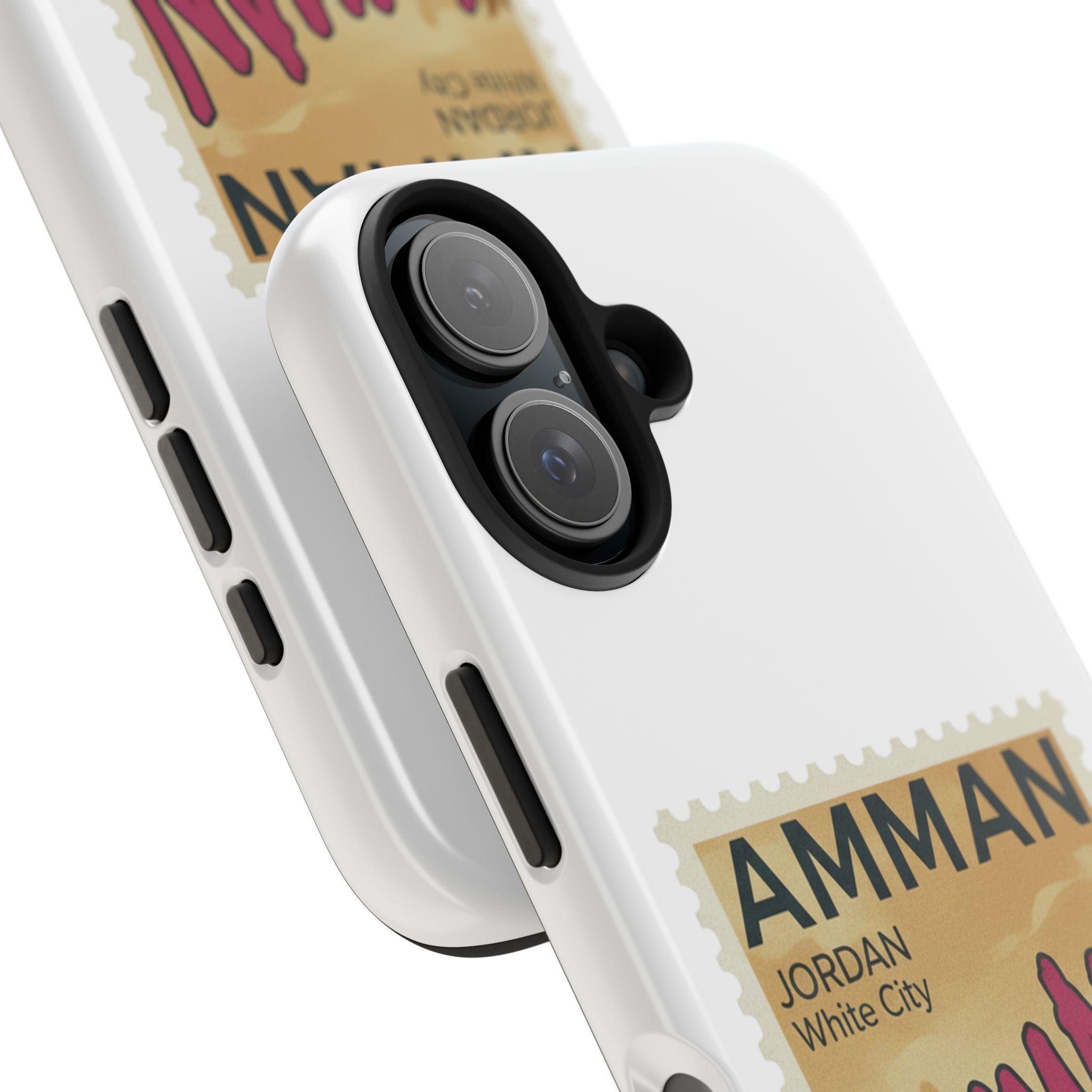 Amman Stamp Tough Phone Case — Jordan Travel Vintage Postage Design