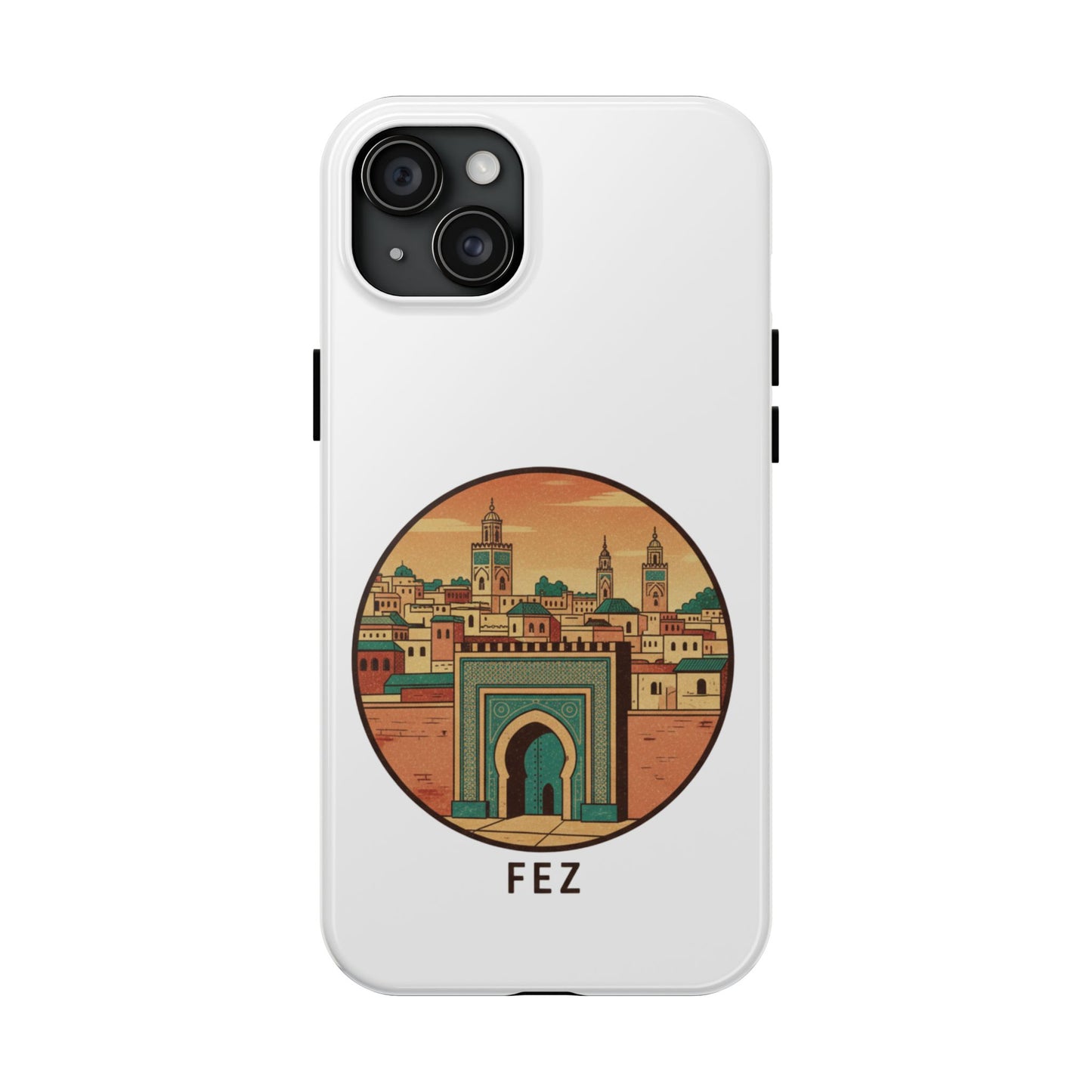 Étui de téléphone résistant Fez City — Étui de téléphone de voyage motif arche marocaine