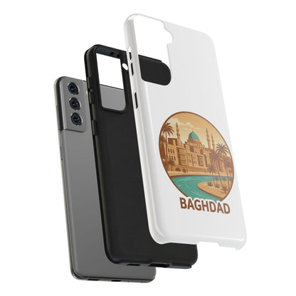 Baghdad Illustrated Tough Phone Case — Vintage Middle East Cityscape Protective Cover