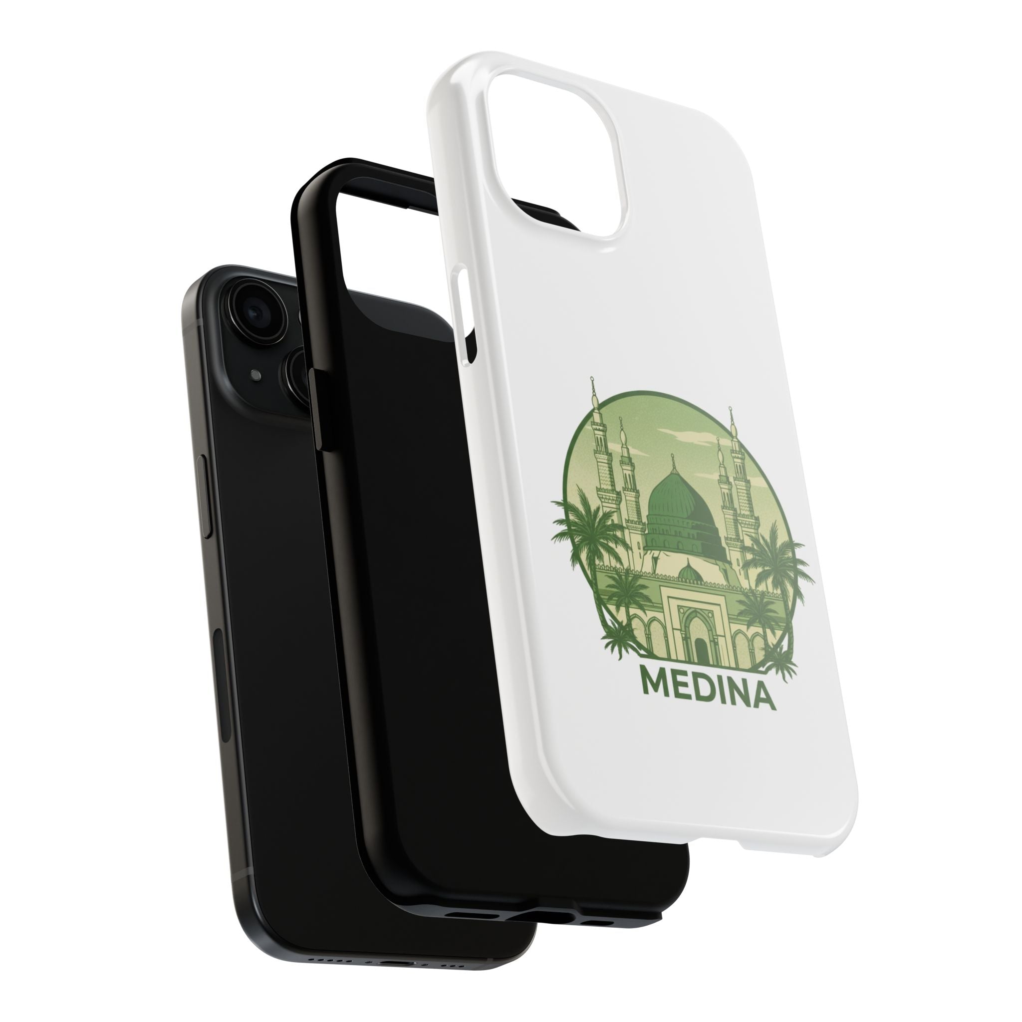 Medina Mosque Tough Phone Case – Islamic Landmark Green Phone Cover
