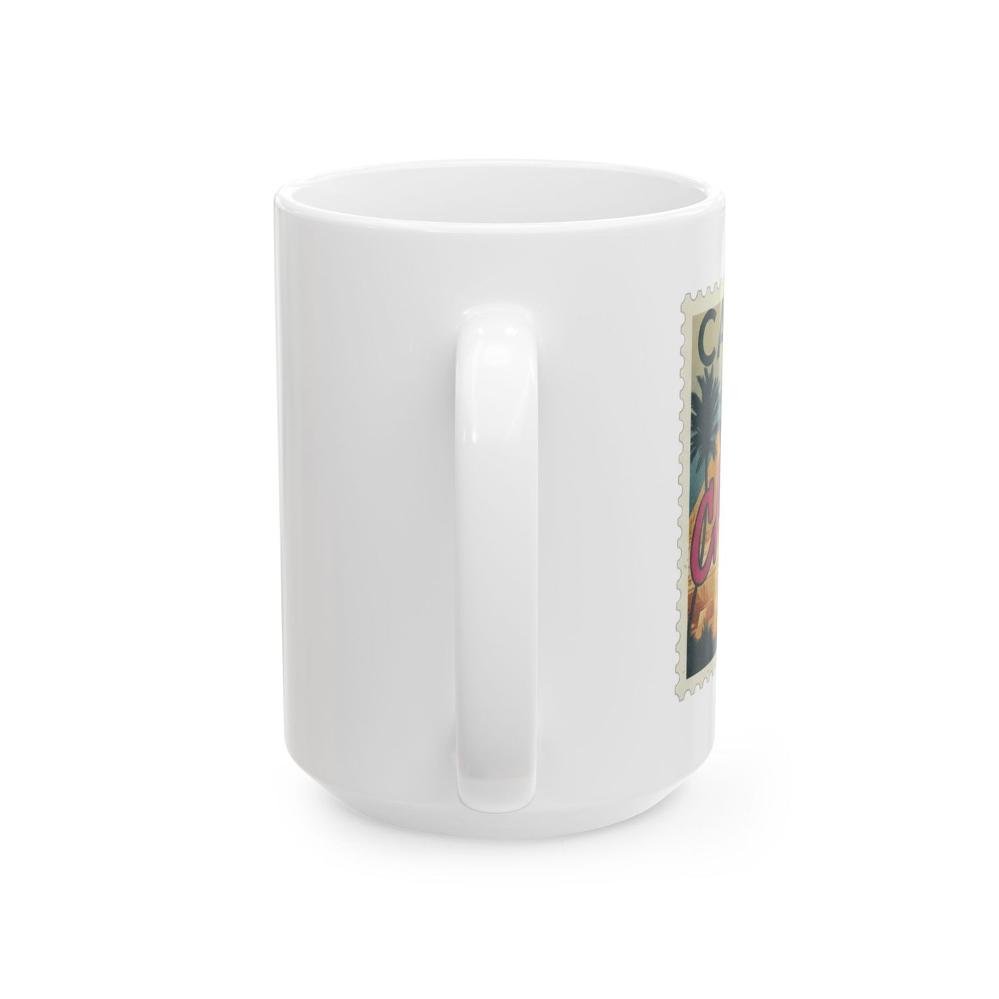 Cairo Vintage Stamp Ceramic Mug – Retro Egypt Travel Coffee Cup (11oz & 15oz)