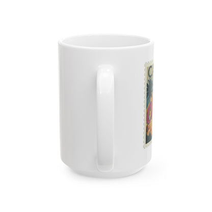 Cairo Vintage Stamp Ceramic Mug – Retro Egypt Travel Coffee Cup (11oz & 15oz)