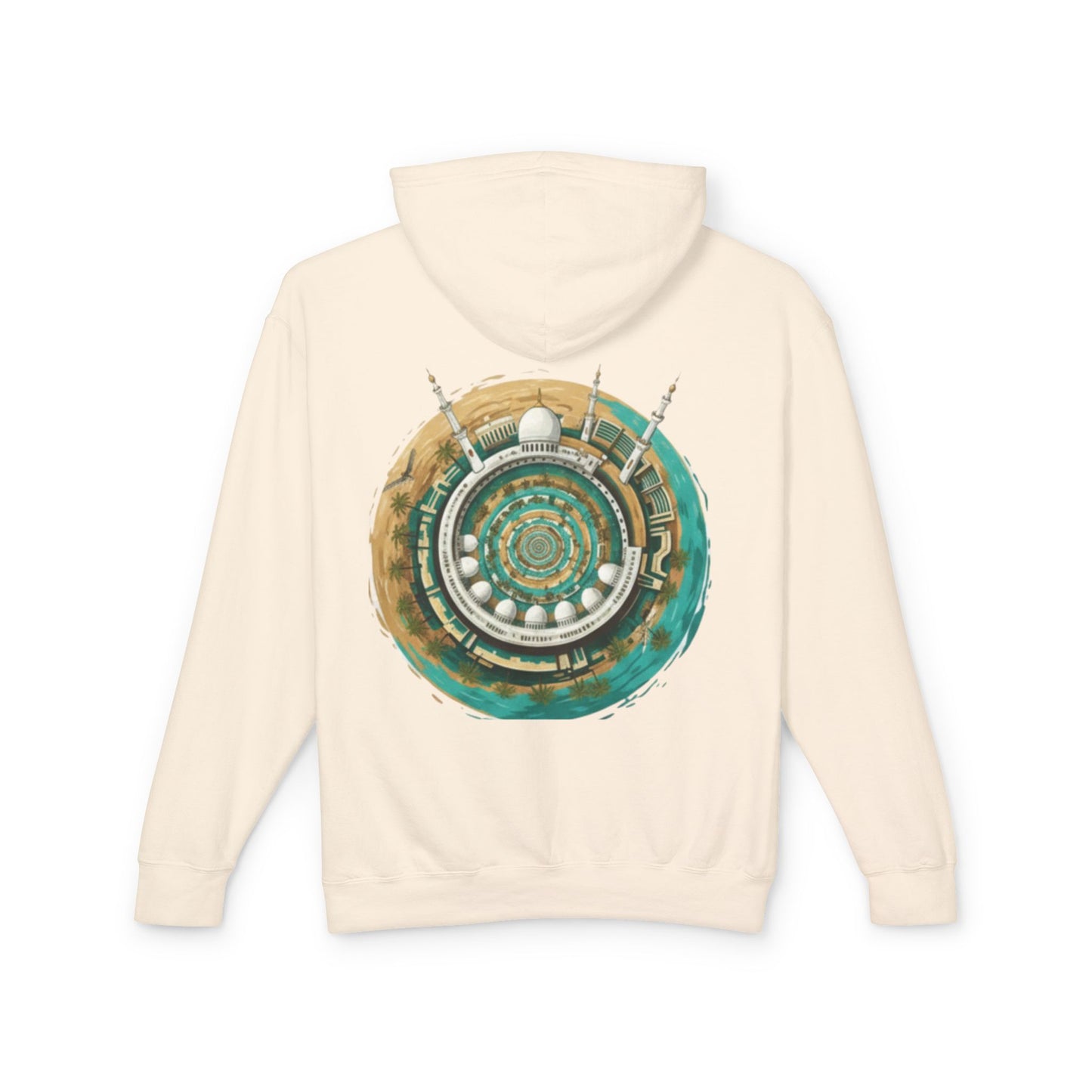 Mandala Mosque Hoodie — Islamic Geometric Art Backprint Hoodie