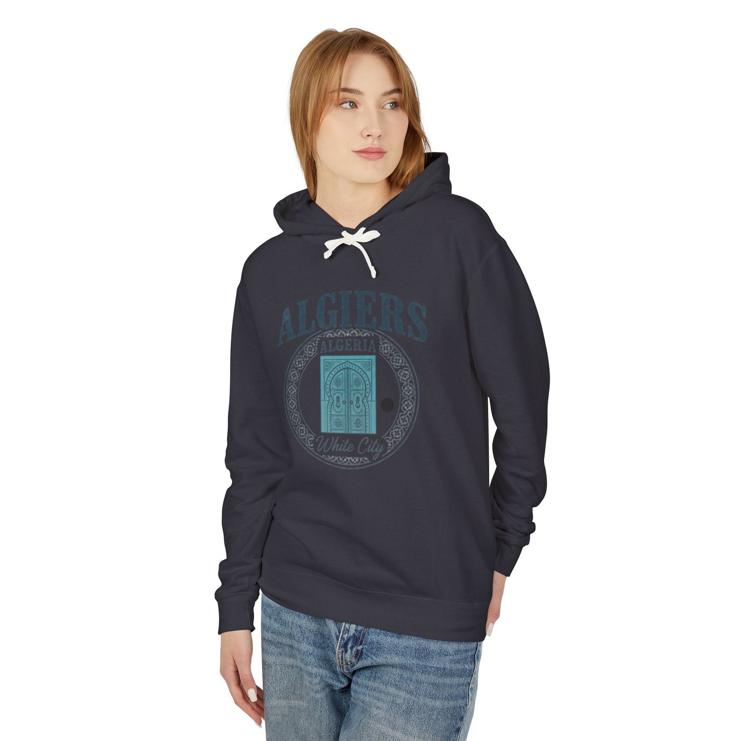 Algiers Algeria Vintage Door Hoodie — White City Travel Sweatshirt