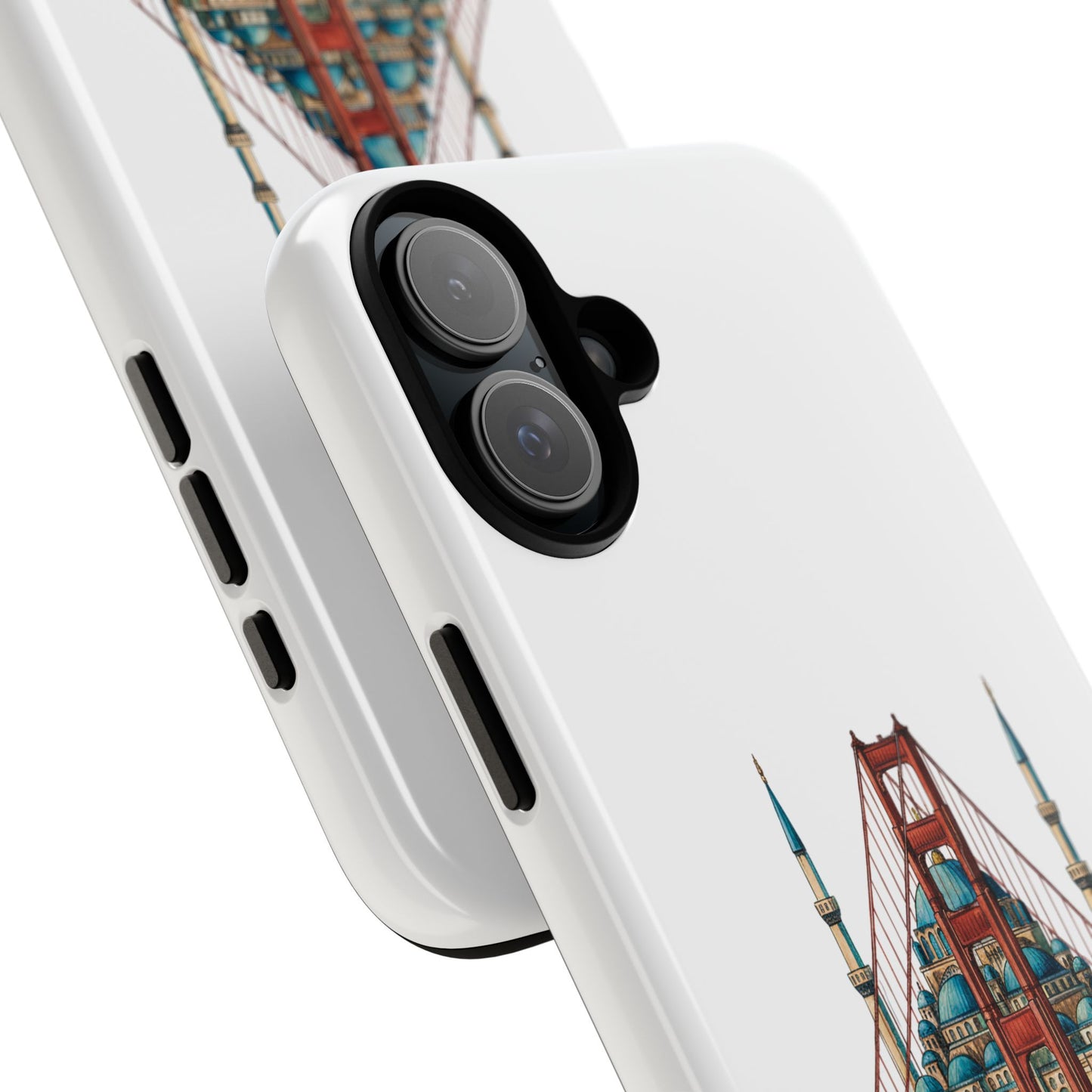 City Bridge Phone Case — Istanbul × San Francisco Illustrated Travel Design