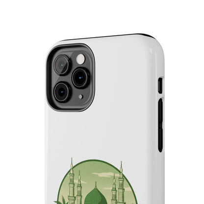 Medina Mosque Tough Phone Case – Islamic Landmark Green Phone Cover