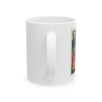 Cairo Vintage Stamp Ceramic Mug – Retro Egypt Travel Coffee Cup (11oz & 15oz)