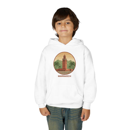 Marrakech Youth Hoodie – Vintage Palm Sunset Travel Sweatshirt