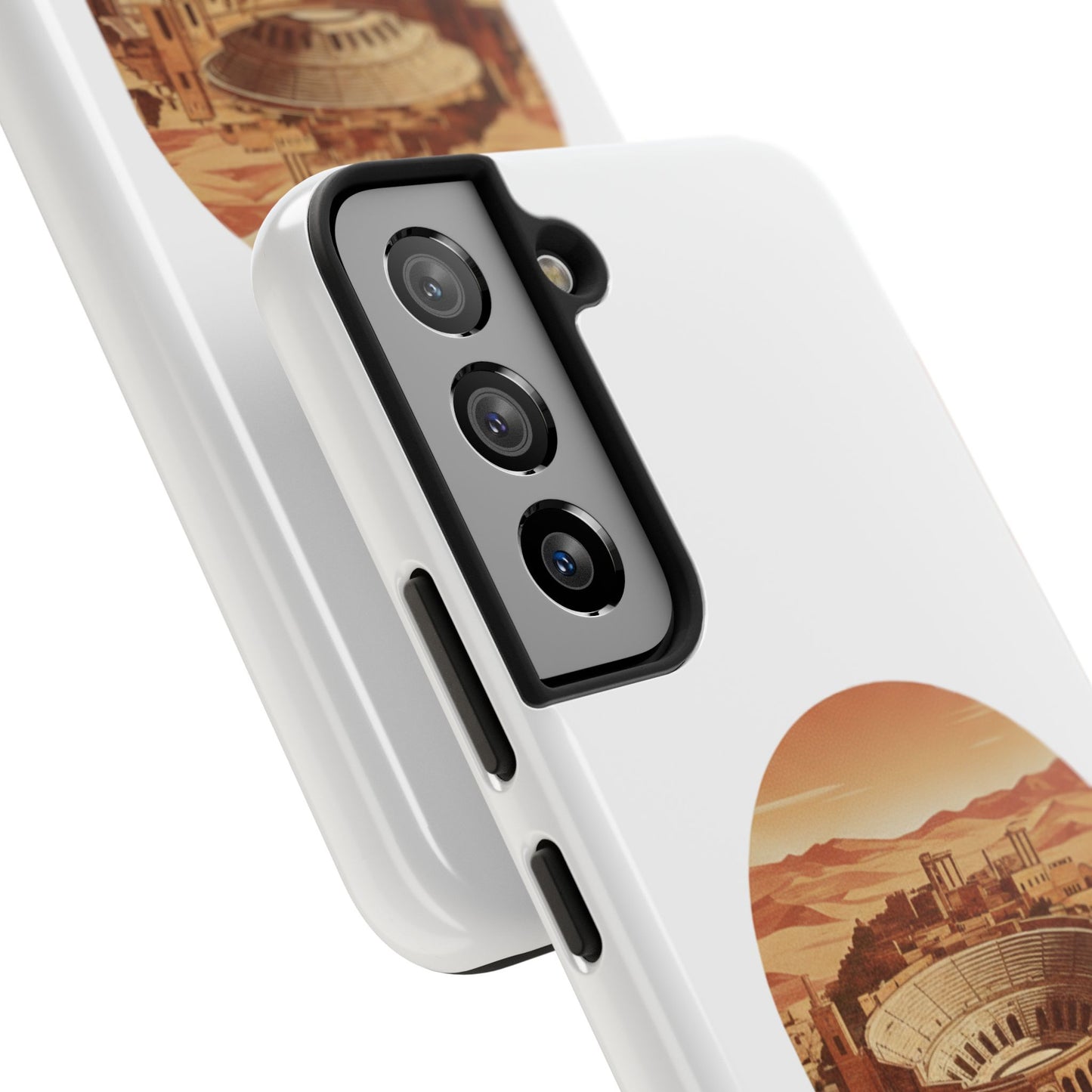Amman Coliseum Tough Phone Case — Vintage Desert Cityscape Protective Cover