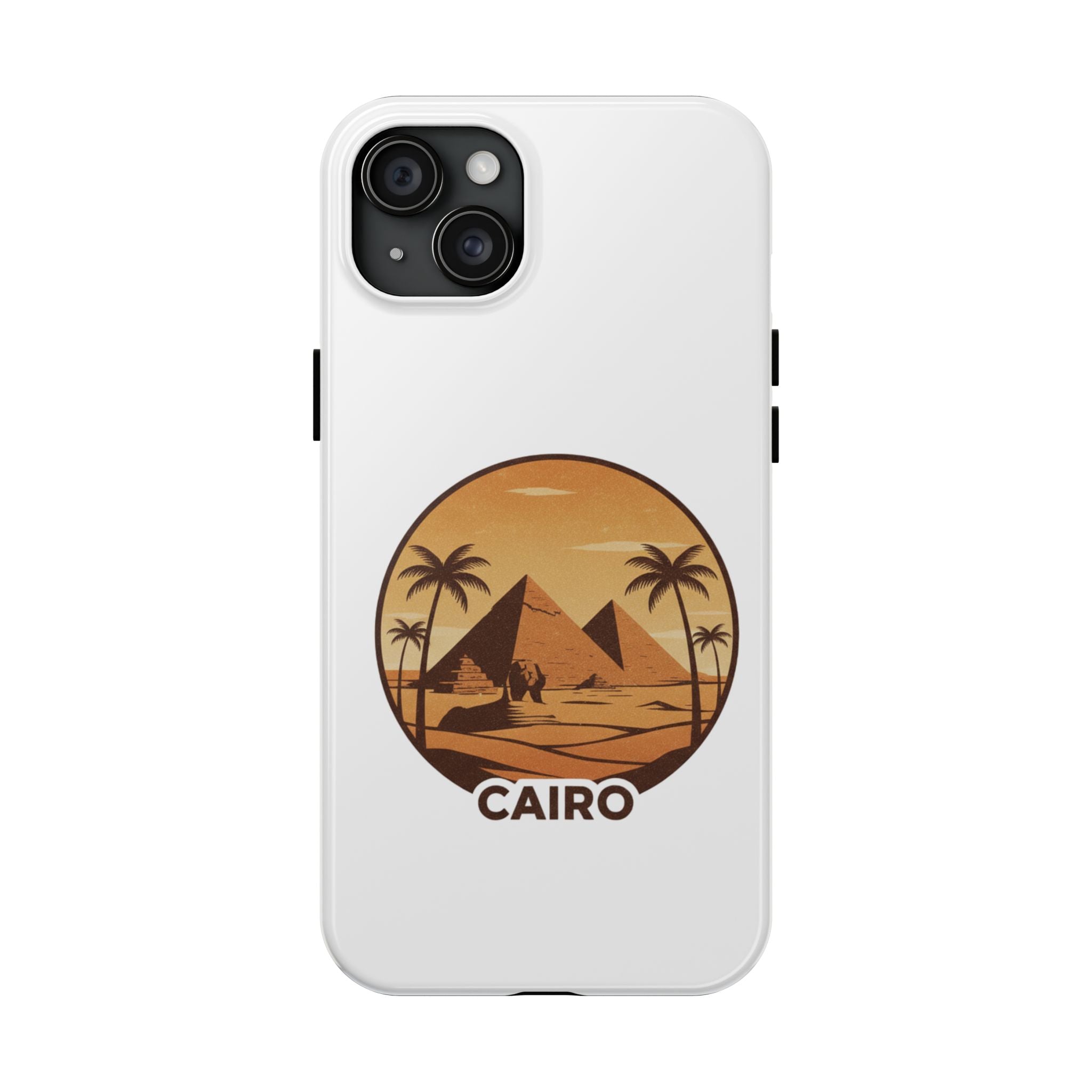 Cairo Pyramids Tough Phone Case — Vintage Egypt Travel iPhone/Android Protective Cover