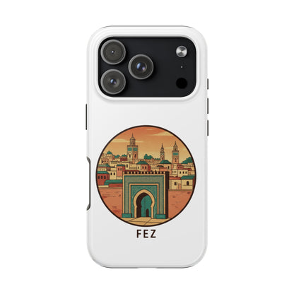 Étui de téléphone résistant Fez City — Étui de téléphone de voyage motif arche marocaine