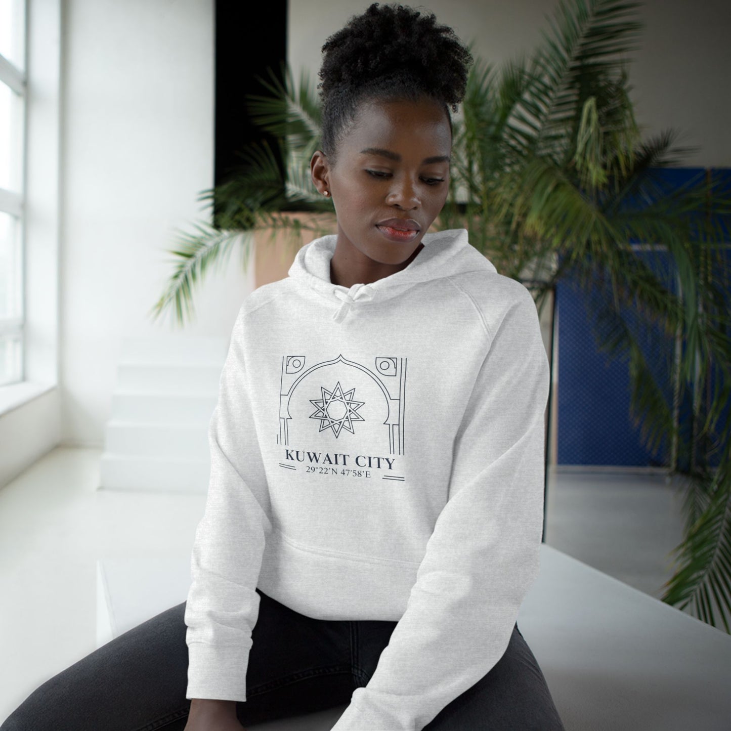 Kuwait City Architectural Hoodie — Minimalist Middle East Travel Sweatshirt