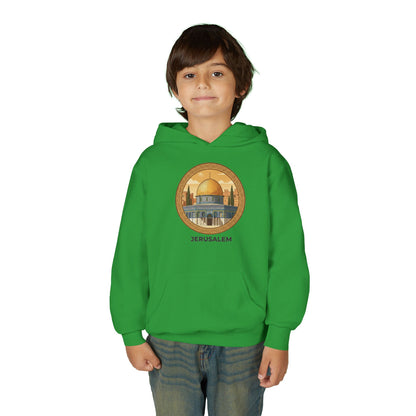 Jerusalem Dome Youth Hoodie – Vintage Dome of the Rock Graphic