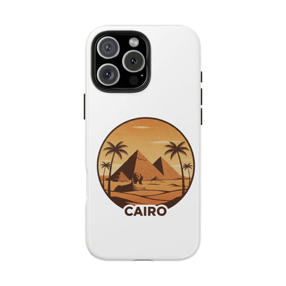 Cairo Pyramids Tough Phone Case — Vintage Egypt Travel iPhone/Android Protective Cover