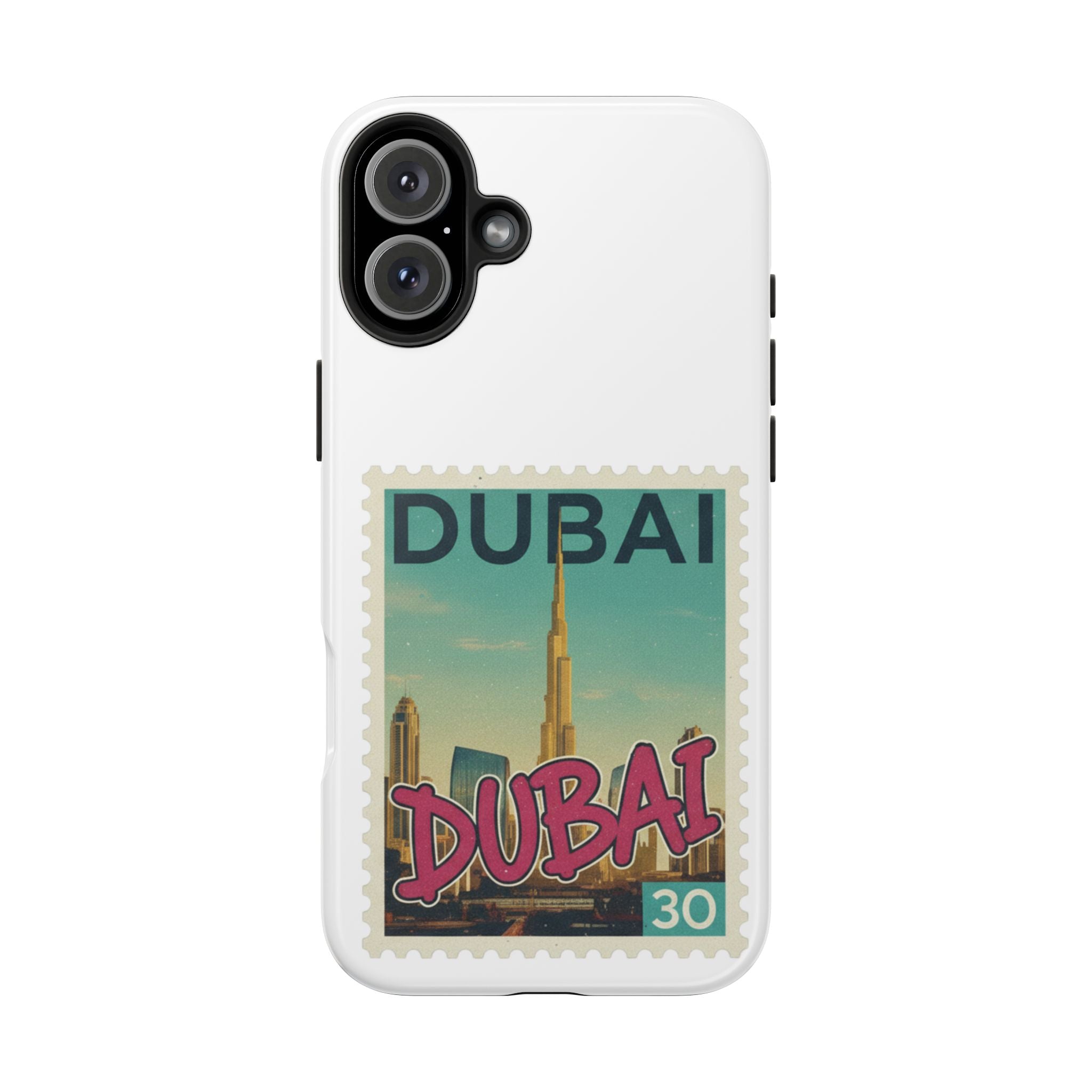 Dubai Postage Stamp Phone Case — Travel-Inspired Tough iPhone Case