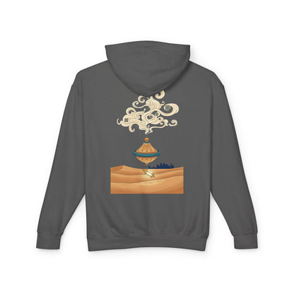 Desert Lamp Hoodie — Boho Floating Lantern Desert Sweatshirt