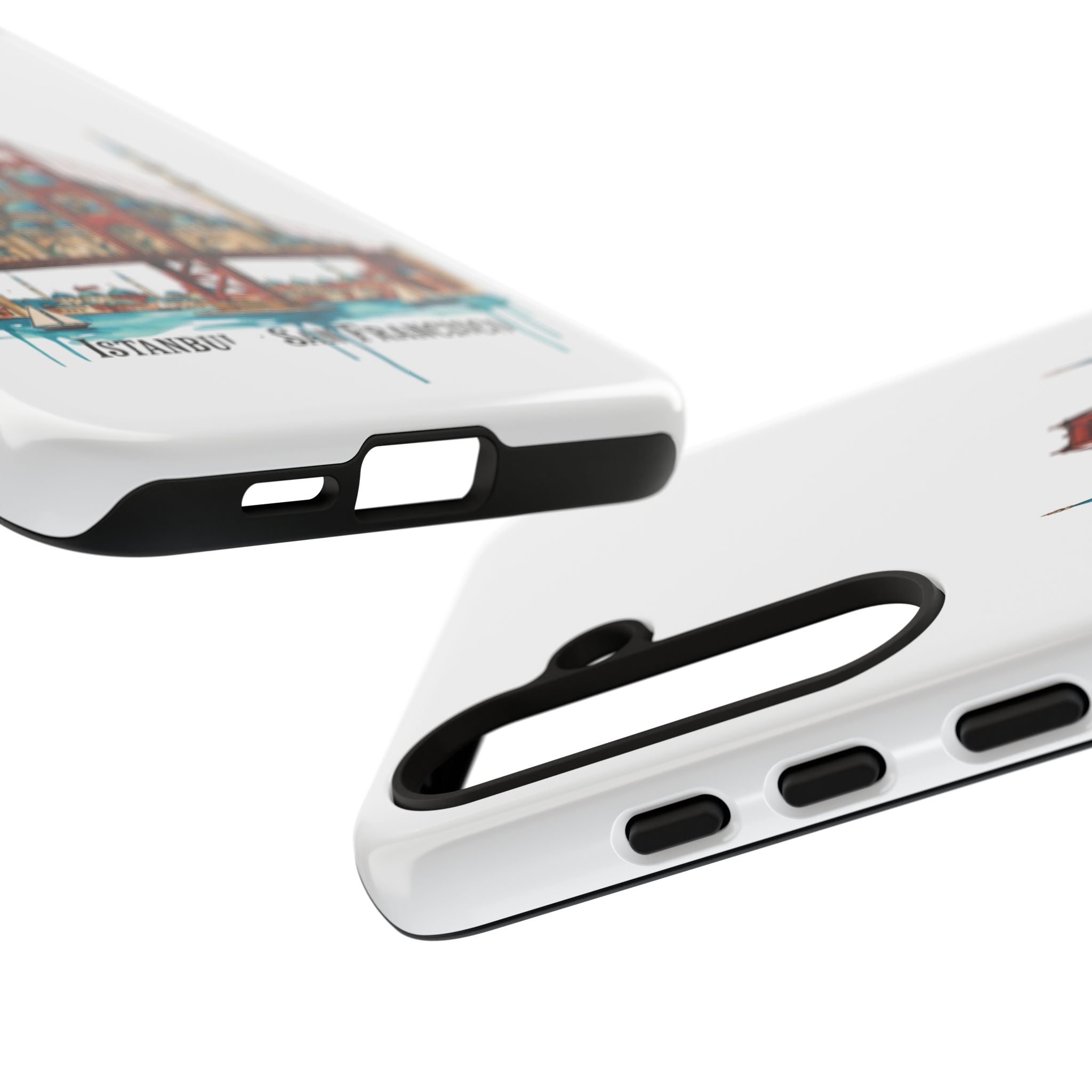 City Bridge Phone Case — Istanbul × San Francisco Illustrated Travel Design