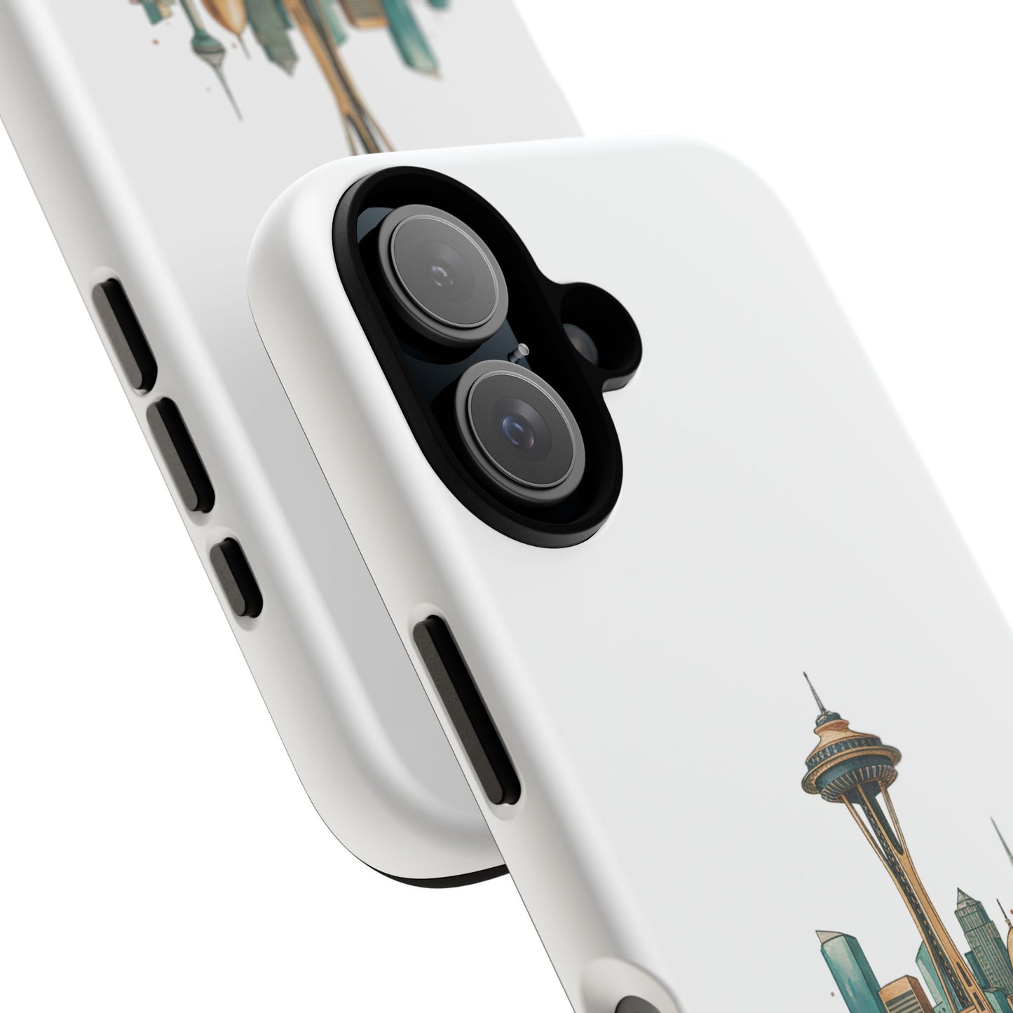 Coque de téléphone résistante Doha x Seattle Skyline — Protection pour téléphone inspirée de la ville