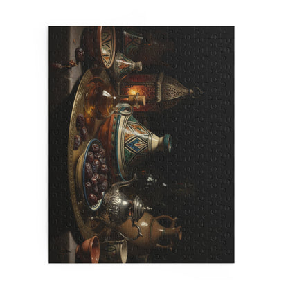 Moroccan Tea & Dates Jigsaw Puzzle — 500/252/120-Piece Still Life Puzzle