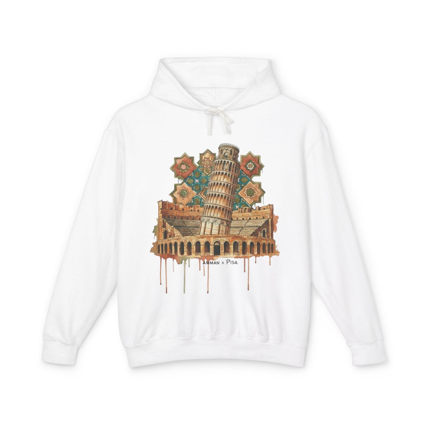 Leaning Tower of Pisa Vintage Art Hoodie — Retro Italy Travel Sweatshirt