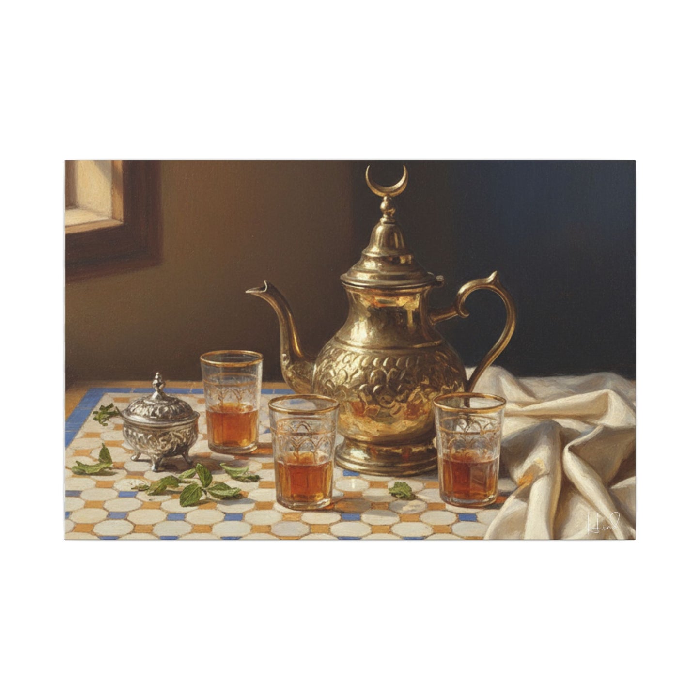 Moroccan Tea Still Life Canvas
