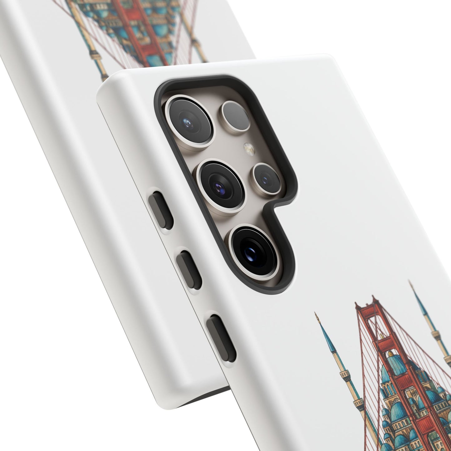 City Bridge Phone Case — Istanbul × San Francisco Illustrated Travel Design