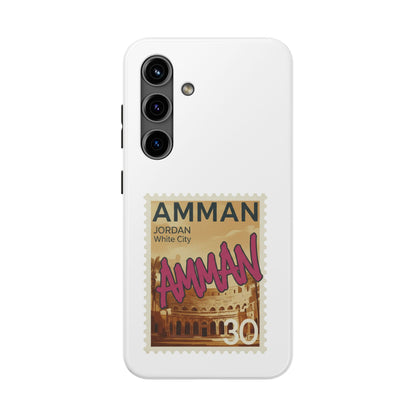 Amman Stamp Tough Phone Case — Jordan Travel Vintage Postage Design