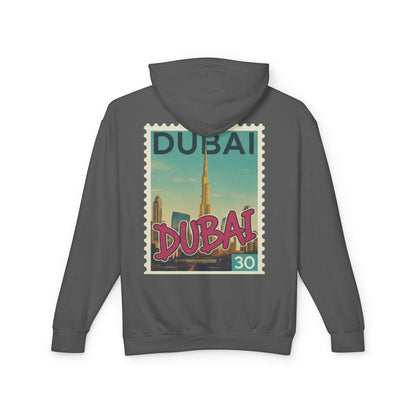 Dubai Vintage Postage Stamp Hoodie – Travel Souvenir Sweatshirt