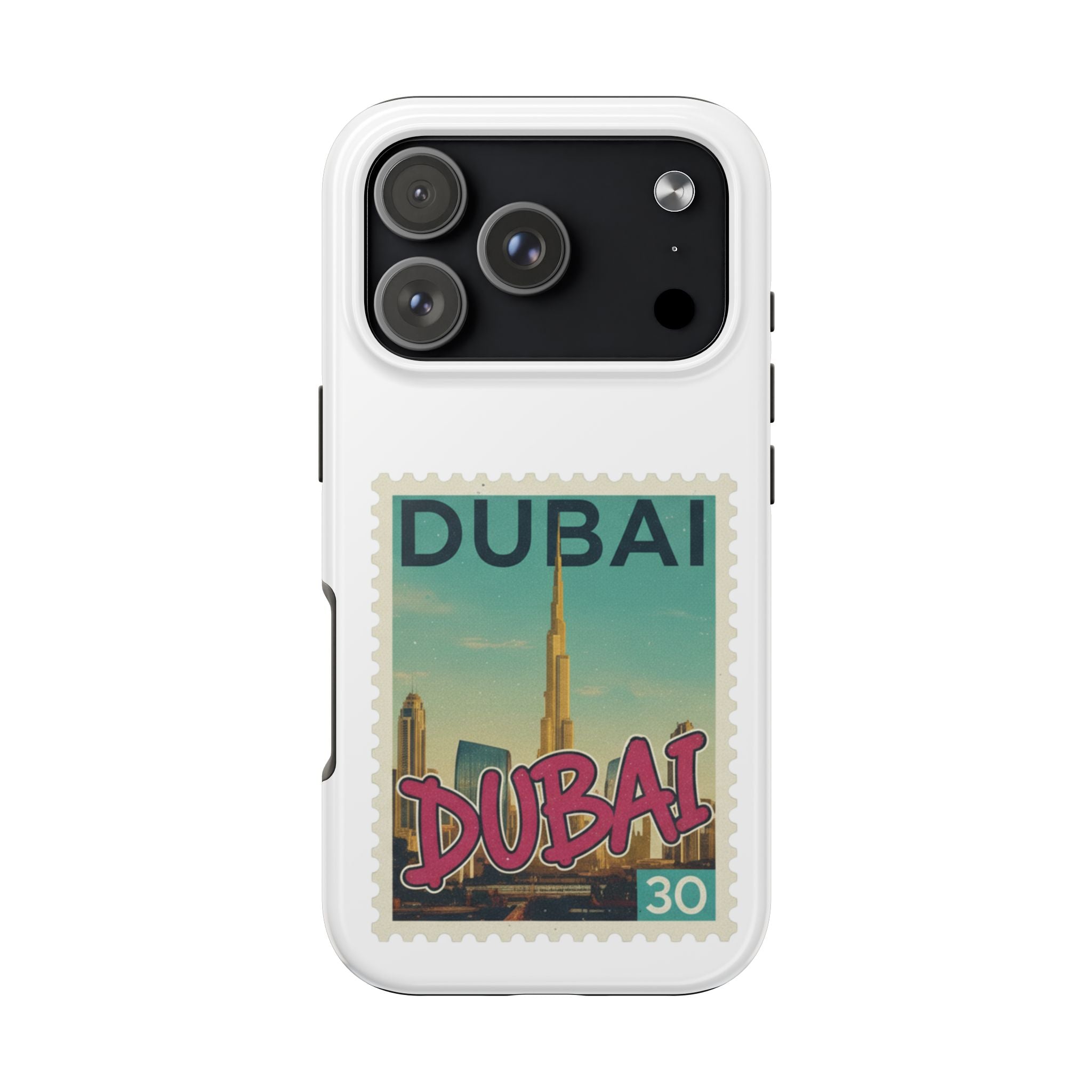 Dubai Postage Stamp Phone Case — Travel-Inspired Tough iPhone Case