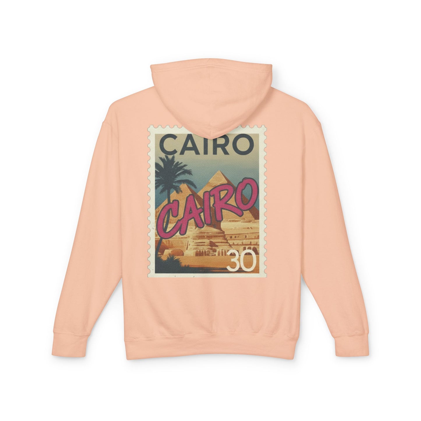 Cairo Vintage Postage Stamp Hoodie — Retro Egypt Travel Sweatshirt