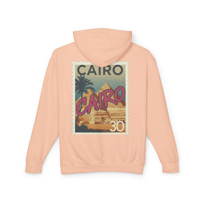 Cairo Vintage Postage Stamp Hoodie — Retro Egypt Travel Sweatshirt