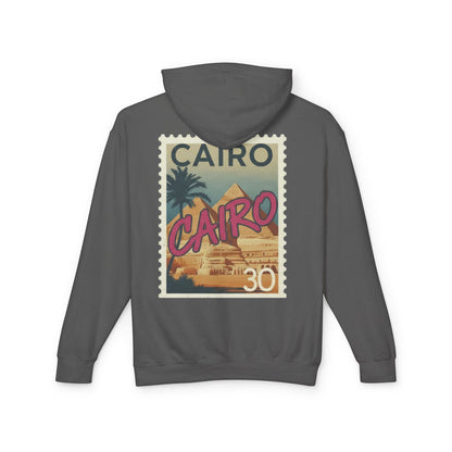 Cairo Vintage Postage Stamp Hoodie — Retro Egypt Travel Sweatshirt