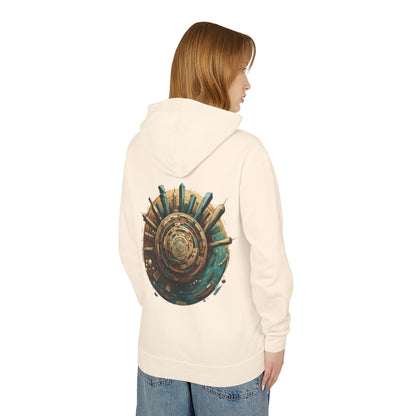 Hoodie — Retro Futuristic City Planet Graphic Hooded Sweatshirt