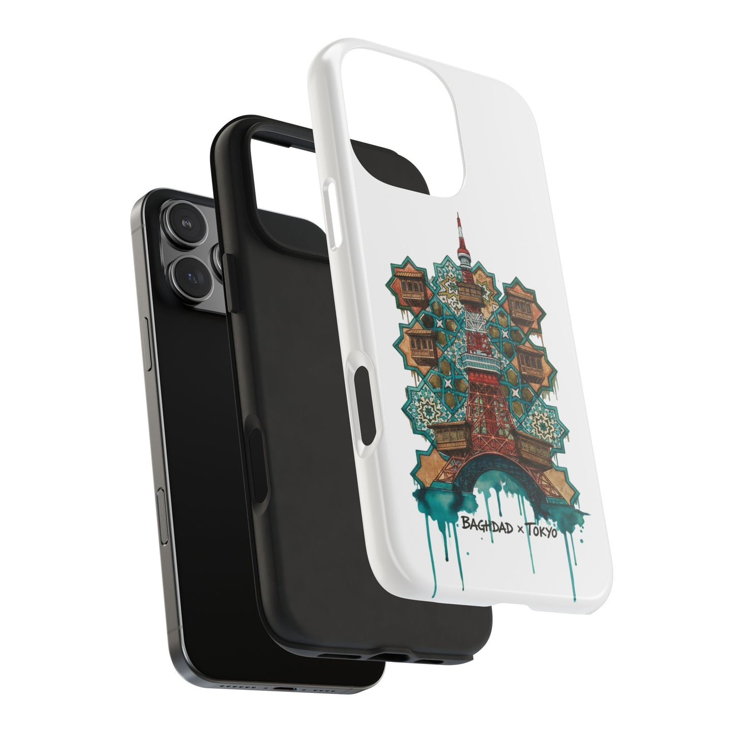 Coque de téléphone résistante — Illustration fusion Bagdad x Tokyo
